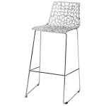 Sgabello Spider Fix 44 x 53 x 96 cm policarbonato trasparente - 28247