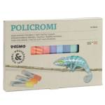 Gessetti quadrati Policromi - 13 x 13 x 80 mm - quadrati - astuccio 12 colori - Primo - 020GC12I - 8006919000201 - DMwebShop