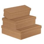 Scatola regalo in cartone con coperchio avana 300 x 300 x 240 cm - 9289