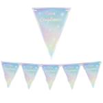 Festone bandiere Soft Rainbow Buon Compleanno 3 metri - 29147