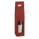 Scatola 1 bottiglia 9 x 9 x 38,5 cm cartone seta bordeaux - 29342