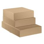 Scatola cantinetta 2 bottiglie 34 x 18,5 x 9 cm cartone onda avana - 29345