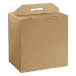 Scatola panettone e bottiglia 28 x 20 x 35 cm cartone liscio avana - 29347