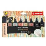 Evidenziatore Boss Original NatureColors - punta a scalpello - tratto - 2 - 5 mm - colori assortiti - astuccio 8 pezzi - Stabilo - 70/8-2-1 - 4006381603157 - DMwebShop