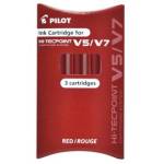 Refill Hi Tecpoint V5-V7 ricaricabile begreen - rosso - conf. 3 pezzi - Pilot - 040337 - 4902505444449 - DMwebShop