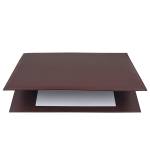 Sottomani doppio in similpelle marrone scuro 48 x 32 cm - 17227