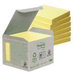 Blocco Notes Green - 654-1B - 76 x 76 mm - 100 fogli - riciclabile - giallo - conf. 6 pezzi - Post-it - 7100172252 - 4054596723139 - DMwebShop