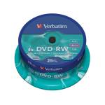 Confezione 25 DVD RW argento lucido serigrafato 4,7Gb - 43639,6971
