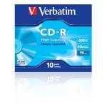 Scatola 10 CD-R Data Life Jewel Case serigrafato - 1X-40X - 800Mb - Verbatim - 43428 - 23942434283 - DMwebShop