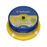Scatola 25 DVD+RW - serigrafato Spindle - 4,7 Gb - Verbatim - 43489 - 23942434894 - DMwebShop