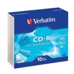 Scatola 10 CD-R DataLife Extra Protection - slim case - 52X - 700Mb - Verbatim - 43415 - 23942434153 - DMwebShop