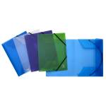 Cartellina 3 lembi con elastico 2ndLife 22 x 30 cm dorso fino a 3 cm mix 4 colori - 11930