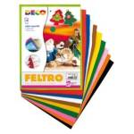 Feltro colorato 21 x 30 cm colori assortiti confezione 10 fogli - 1070