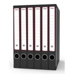 Gruppo registratori Sestetto 23 x 33 cm con 6 cartelle 3 lembi dorso 23 cm grigio - 1038