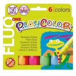Tempera solida in stick Playcolor 10 gr colori fluo astuccio 6 stick fluo - 18426