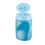 Temperamatite Easy con contenitore 3 fori ergonomico blu per destrimani - 2329