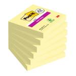 Blocco foglietti Super Sticky 76 x 76 mm 90 fogli giallo canary conf 6 blocchi Post it 7100259321 - 6068