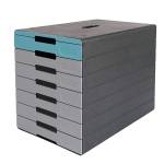 Cassettiera Idealbox Pro 7 - 7 cassetti - 36,5 x 32,2 x 25 cm - azzurro - Durable - 7763-06 - 4005546737379 - DMwebShop