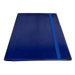 Cartella con elastico piatto dorso variabile blu - 7639