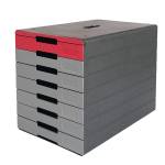 Cassettiera Idealbox Pro 7 cassetti 36,5 x 32,2 x 25 cm rosso - 9647