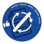 Coperchio raccolta carta per cestino 133R diametro 38 cm PVC blu Cep 1009340141 - 10006