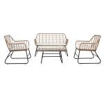 Salotto Cebu - polyrattan naturale - set 4 elementi - Garden Friend - S2251001 - 8023755058203 - DMwebShop
