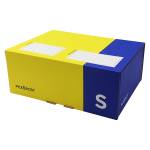 Scatola automontante per ecommerce Pick e Post - S - 26 x 19 x 10 cm - giallo-blu - Blasetti - 0262 - 8007758026216 - DMwebShop