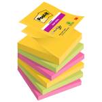 Blocco foglietti Super Sticky Z-Notes - R330-6SS-CARN - 76 x 76 mm - colori asssortiti - 90 fogli - conf. 6 pezzi - Post-it - 7100263205 - 51141999555 - DMwebShop