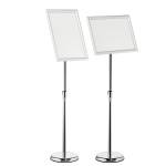 Espositore con cornice a scatto alluminio da pavimento A4 - 11914