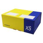 Scatola automontante per ecommerce pick e post XS 34 x 24 x 6 cm giallo blu - 13780