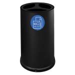 Contenitore tondo per raccolta differenziata - 3 scomparti - 100 lt - nero - Stilcasa - 993/N - 8033630037964 - DMwebShop