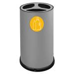 Contenitore tondo per raccolta differenziata - 3 scomparti - 100 lt - acciaio - Stilcasa - 993/G - 8033630037971 - DMwebShop