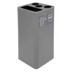 Contenitore per raccolta differenziata - con divisiorio bicchieri - 50 lt - grigio - Stilcasa - PU100F-BG-G - 8033630051854 - DMwebShop
