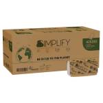 Asciugamani piegati a V Simplify 21 x 20,3 cm goffratura a onda 16,5 gr - 21036