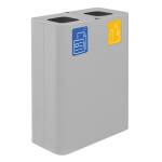 Contenitore gettacarte Pure 60 x 30 x 80 cm 120 lt bianco - 20175