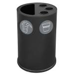 Contenitore tondo per raccolta differenziata con divisiorio bicchieri 50 lt - 20224