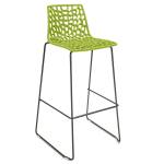 Sgabello Spider Fix - nero opaco-verde anice - conf. 4 pezzi - Grandsoleil - S2802VA - DMwebShop