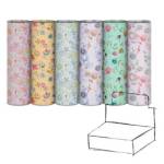 Carta regalo riciclata Fiori di campo 100 fogli 70 x 100 cm fantasie assortite - 21455