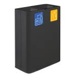 Contenitore gettacarte Pure 60x30x80 cm 120 lt nero - 24935