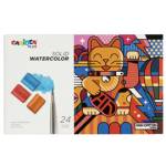 Pastiglia acquerello diametro 18 mm x 10 mm colori assortiti Plus - 22752