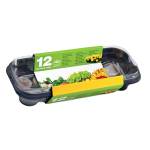 Serra con coperchio con 12 pastiglie torba 27 x 12 cm - 23093