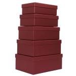 Set scatole regalo dimensioni assortite fantasia Burgundy - 21479