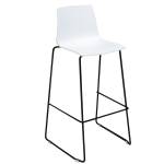 Sgabello Imola Fix nero opaco bianco - 24709