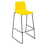 Sgabello Imola Fix nero opaco giallo - 24716