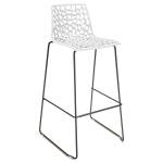 Sgabello Spider Fix nero opaco bianco - 24717