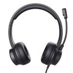 Cuffie USB per PC HS 201 con microfono nero - 29605