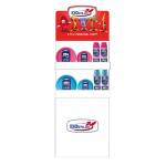 Espositore da terra Mini con piatti e bicchieri Reuse fucsia turchese - 29595