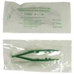 Pinzetta sterile monouso 10 cm verde - 674