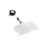 Portabadge Duo in acrilico con chiocciola 2 tessere inseribili 5,4 x 9 cm Durable 8224-19 - 113