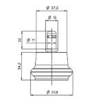 Kit 5 piedini neri universali - per sedie - Unisit - ACCPD5 - 8050043741509 - DMwebShop - 2